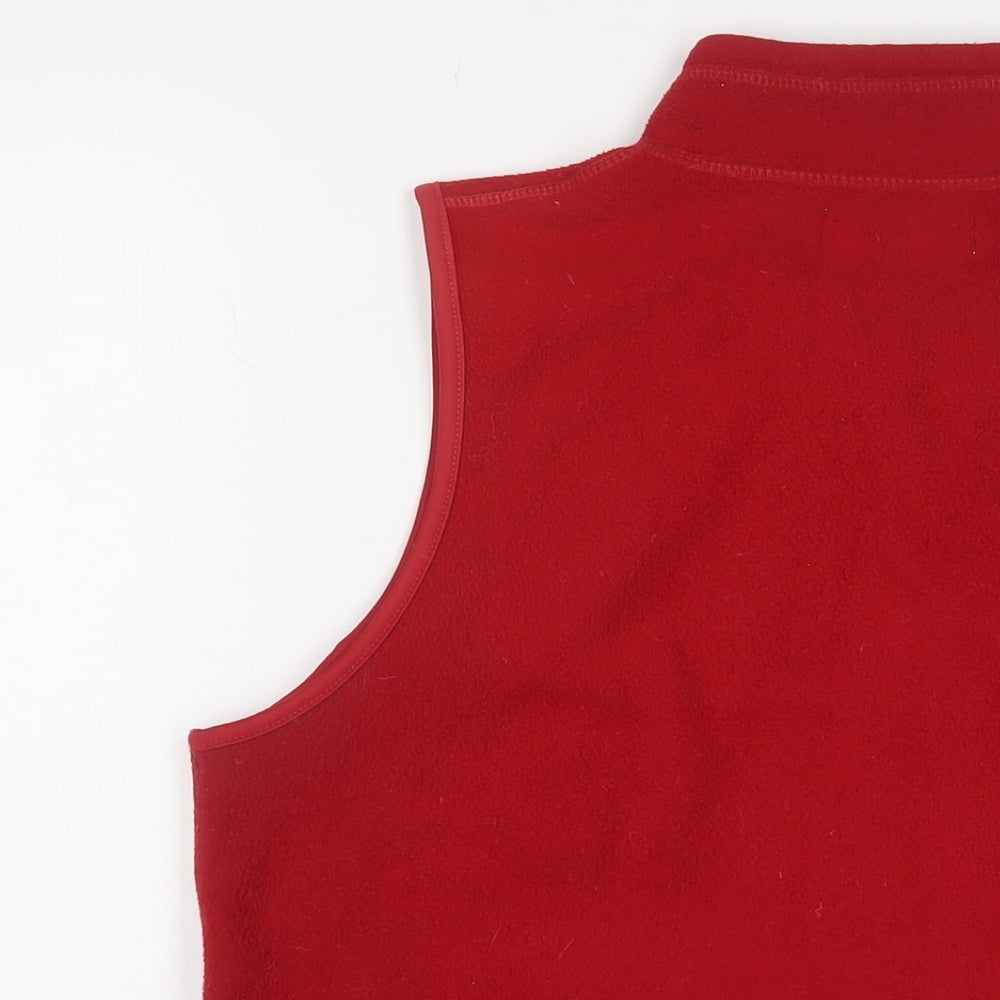 EWM Womens Red Gilet Jacket Size 14 Zip - 14-16