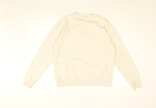 Disney Womens Beige Cotton Pullover Sweatshirt Size 2XS Pullover - Mickey Mouse and Pluto