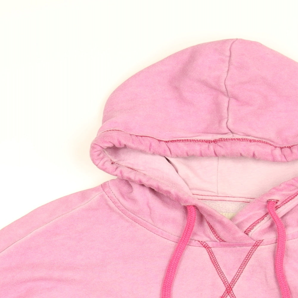 Hollister Mens Pink Cotton Pullover Hoodie Size XS
