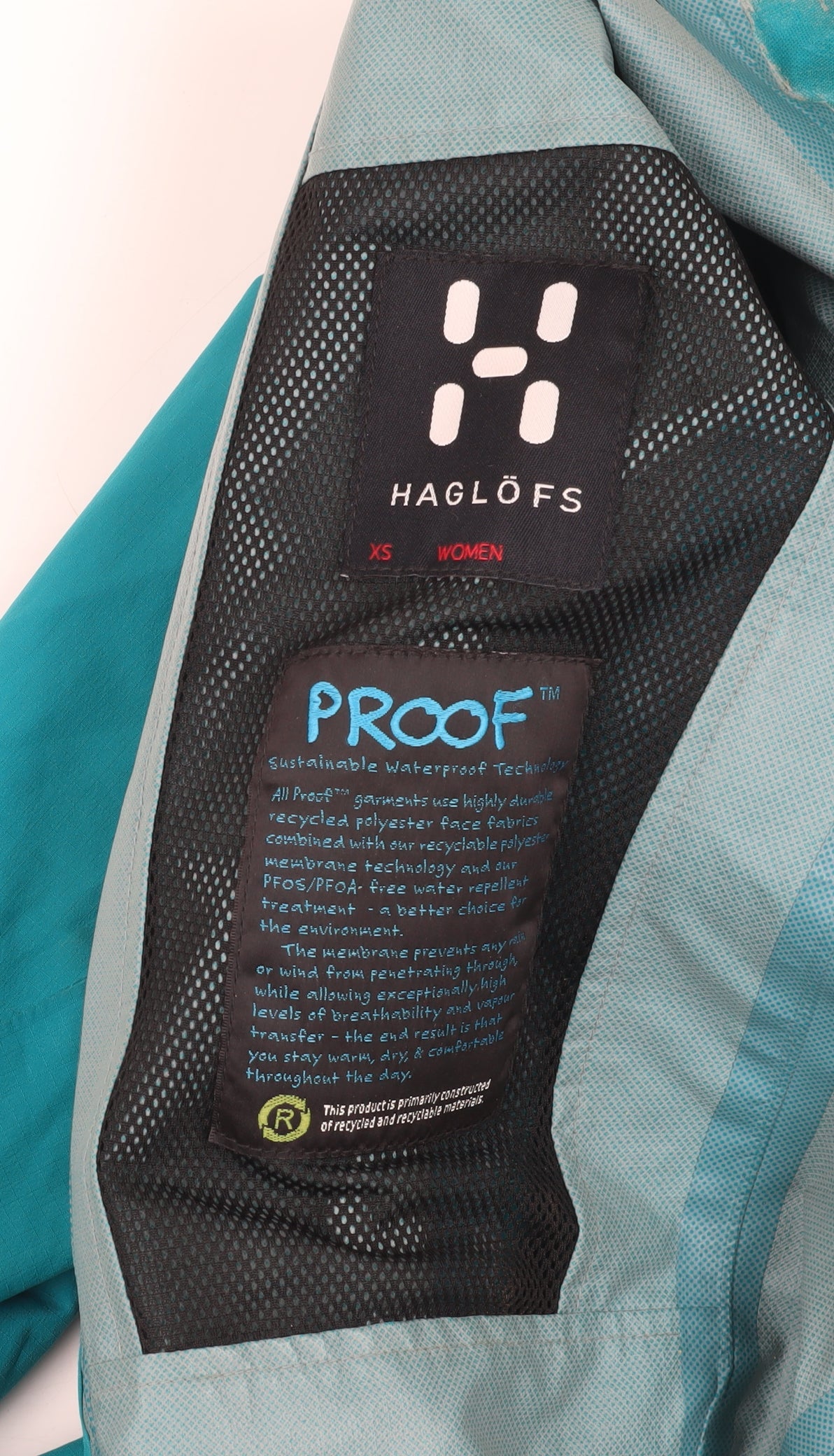 Haglöfs Blue Waterproof Hooded Jacket XS