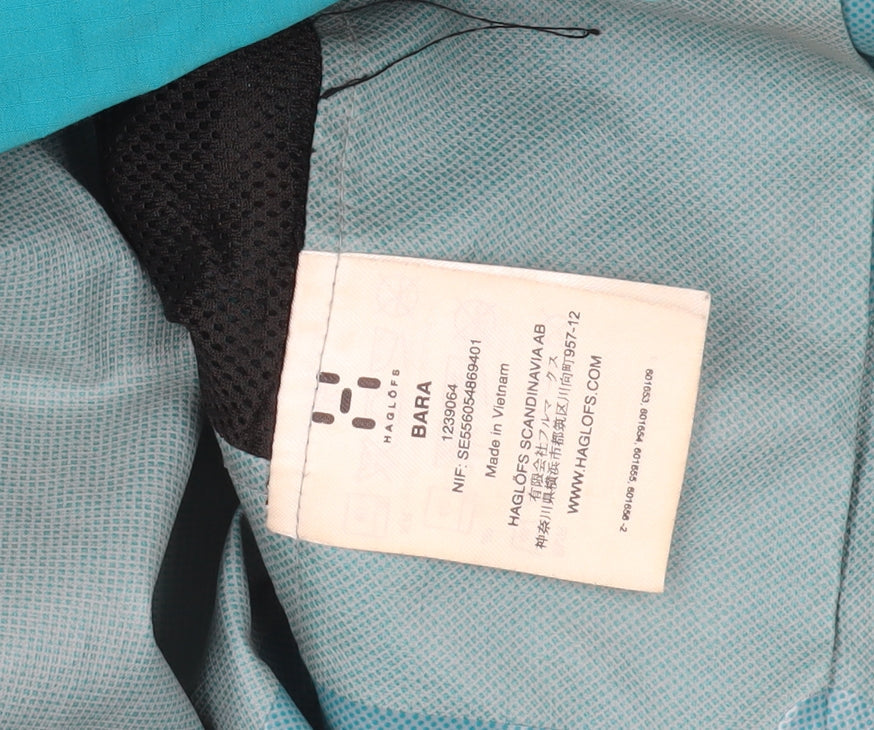 Haglöfs Blue Waterproof Hooded Jacket XS