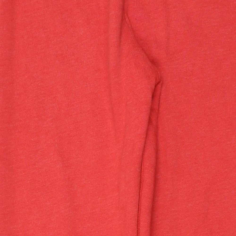Jack Wills Womens Red Cotton Sweatpants Trousers Size 12 L31 in Regular Drawstring