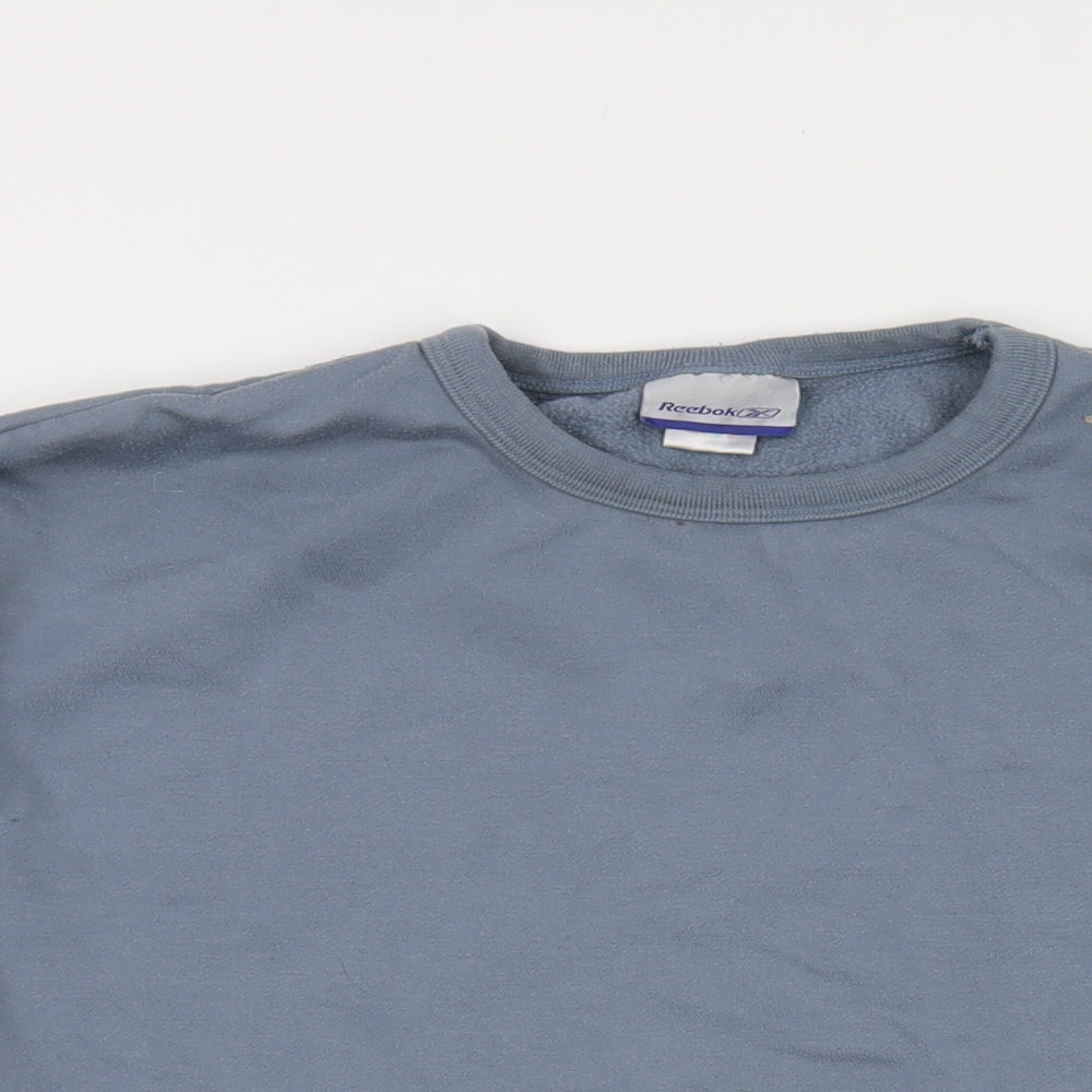Reebok Mens Blue Polyester Pullover Sweatshirt Size XL