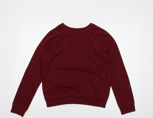 Hollister Womens Red Cotton Pullover Sweatshirt Size XS Pullover