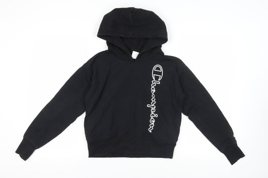 Champion Black Pullover Hoodie, S - Unisex Adults