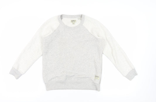 Jack Wills Grey Raglan Sleeve Sweatshirt UK 8 Cotton Blend