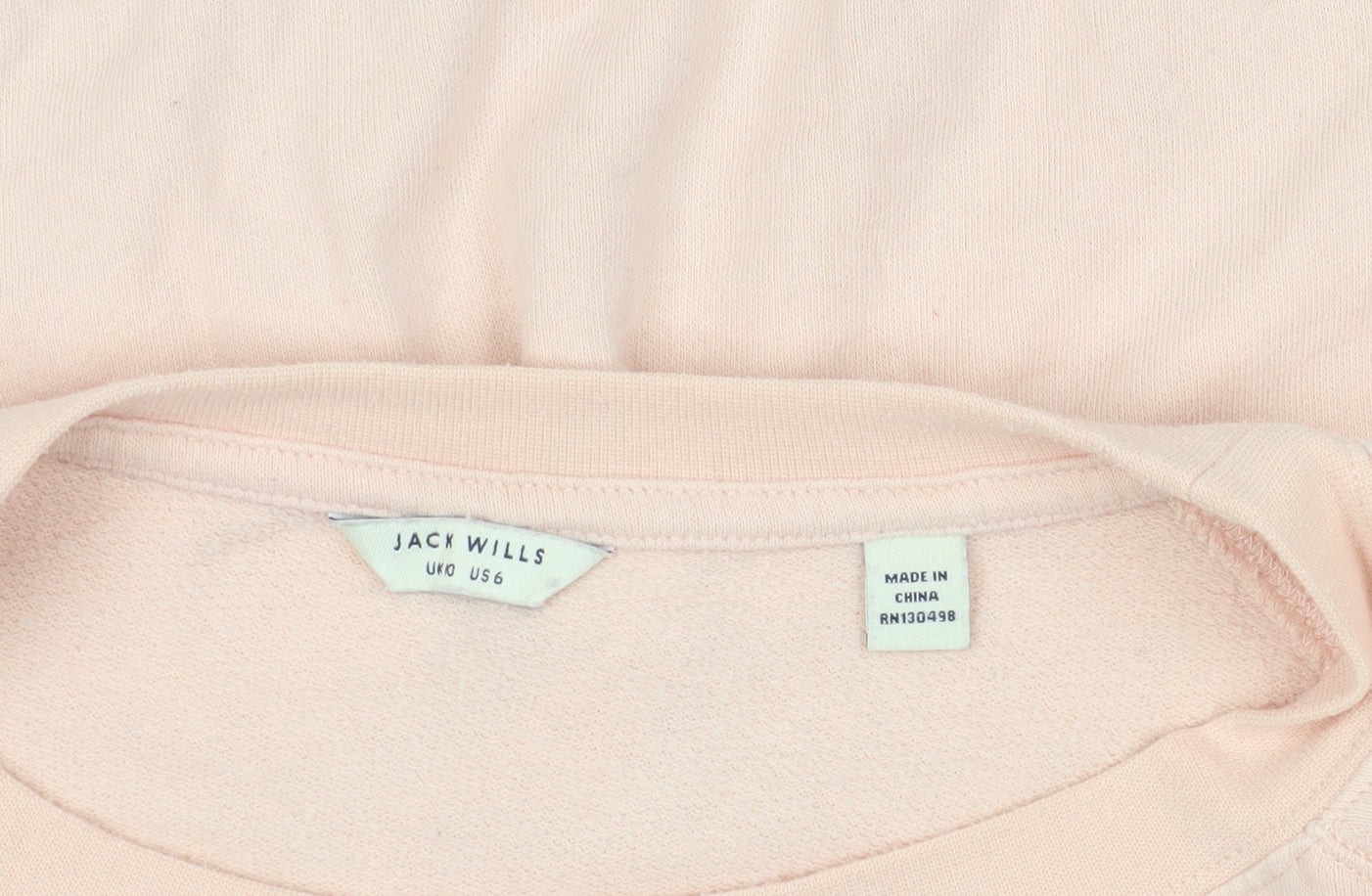 Jack Wills Pink Pullover Sweatshirt UK 10