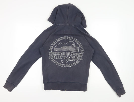 Jack Wills Grey Full Zip Hoodie Size 8