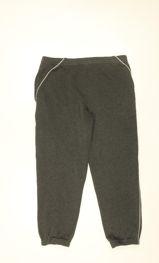 Slazenger Mens Grey Cotton Jogger Trousers Size S L27 in Regular Drawstring