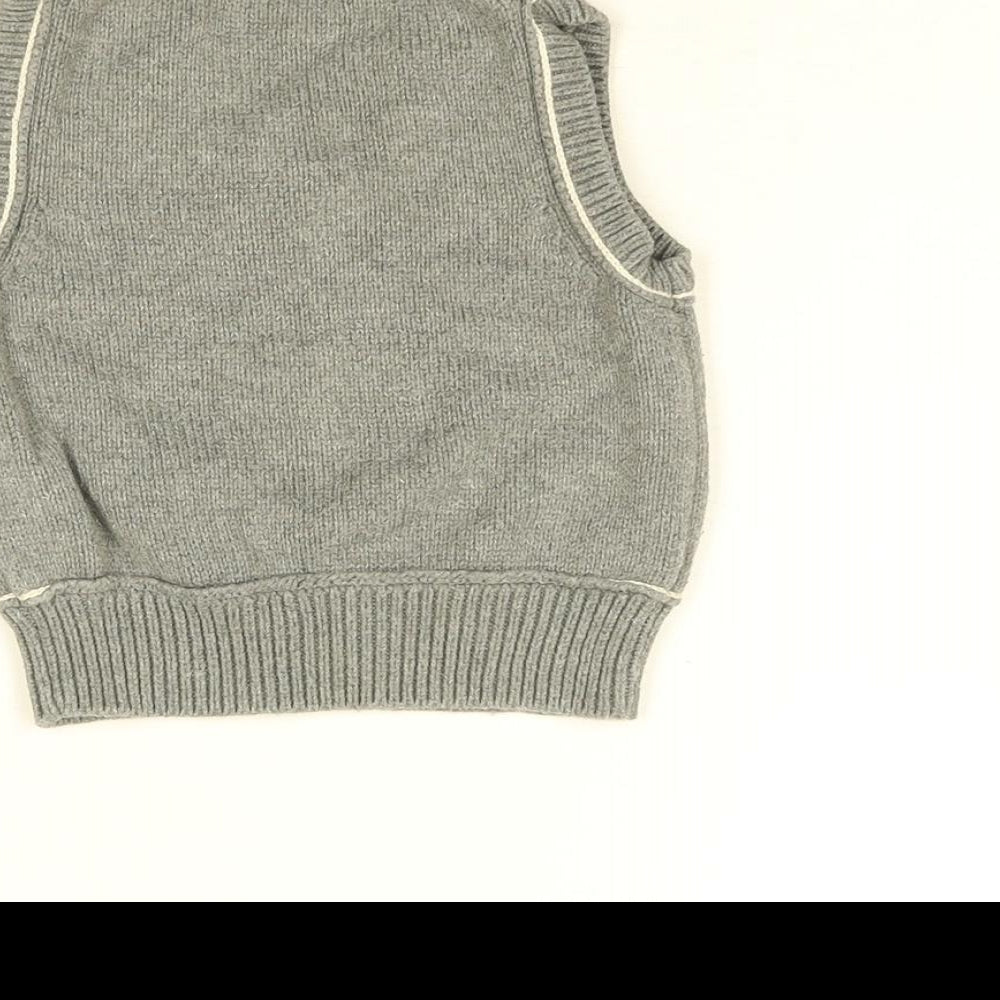 Brand and care label for Gap Baby Grey Cotton jumper, size 3-6, Months Pullover