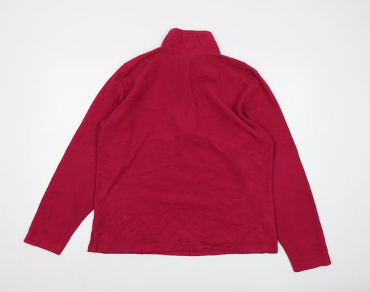 Freedom Trail Womens Pink Polyester Pullover Sweatshirt Size 18 Zip