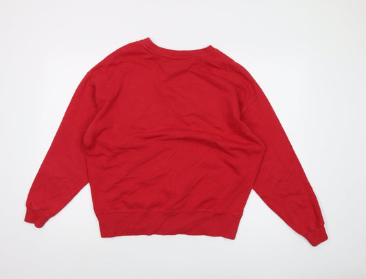 Harvard Womens Red Cotton Pullover Sweatshirt Size 8 Pullover