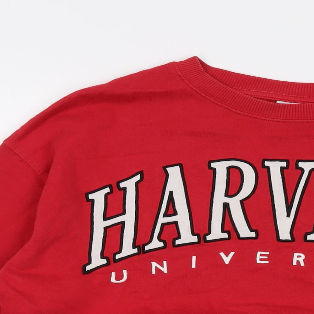 Harvard Womens Red Cotton Pullover Sweatshirt Size 8 Pullover