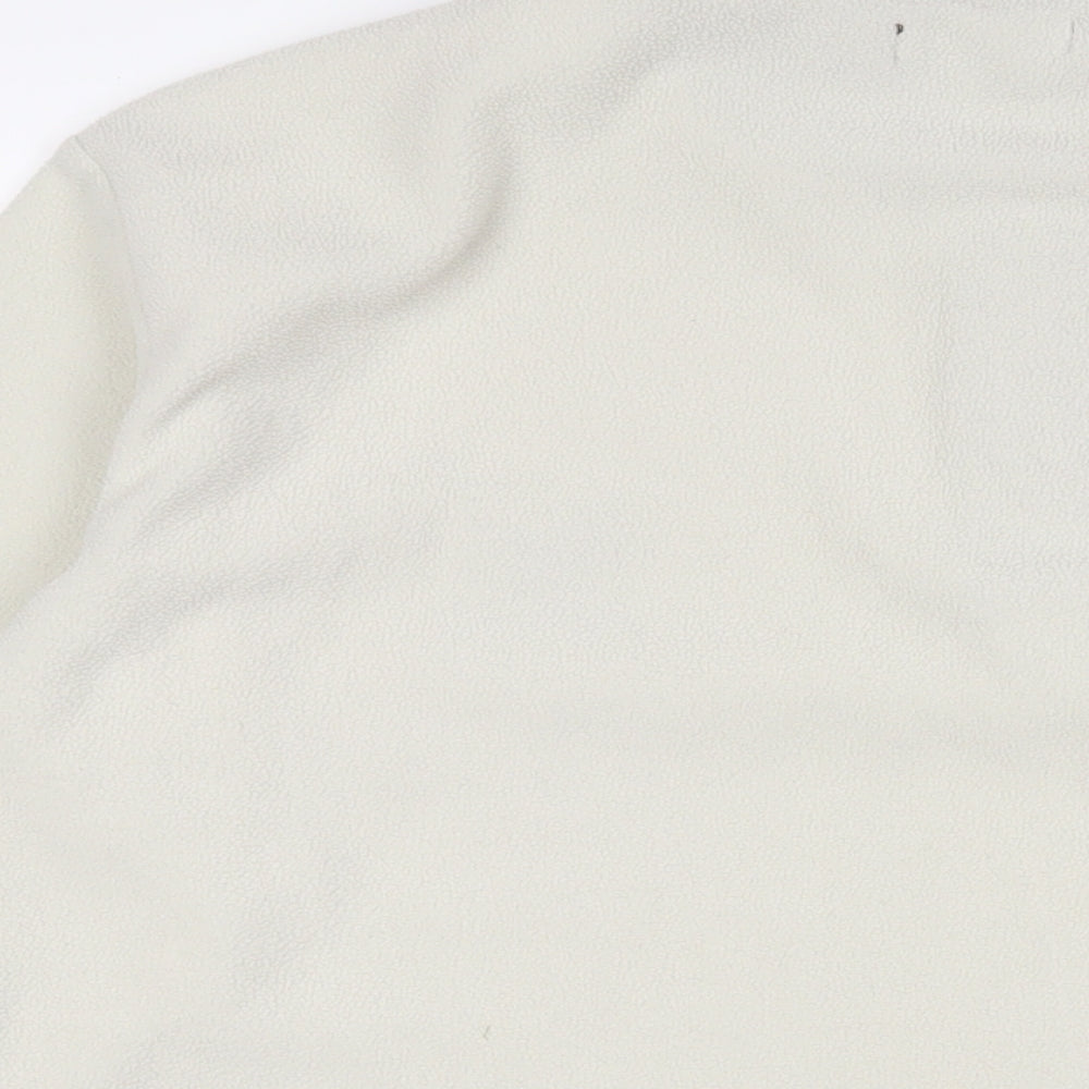 Brand and care label for Atlas men’s beige polyester pullover sweatshirt, size M, - logo, embroidered