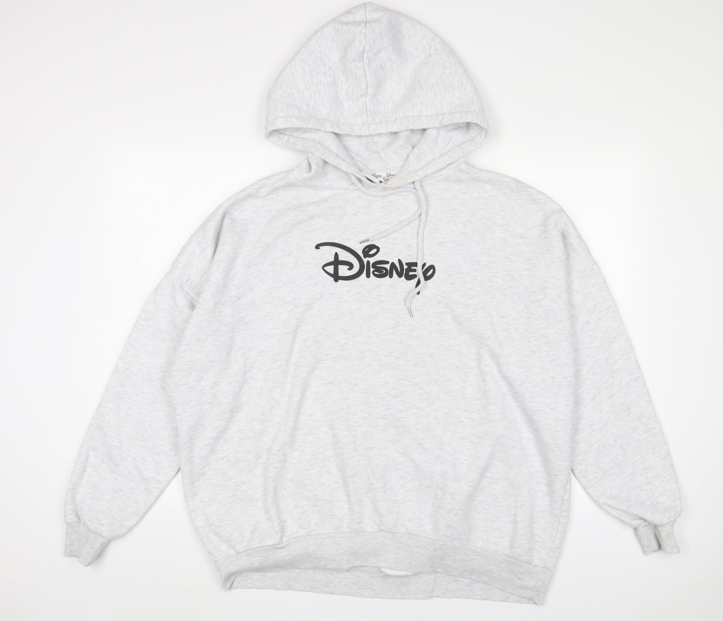 Disney Mens Grey Cotton Pullover Hoodie Size XL - Logo