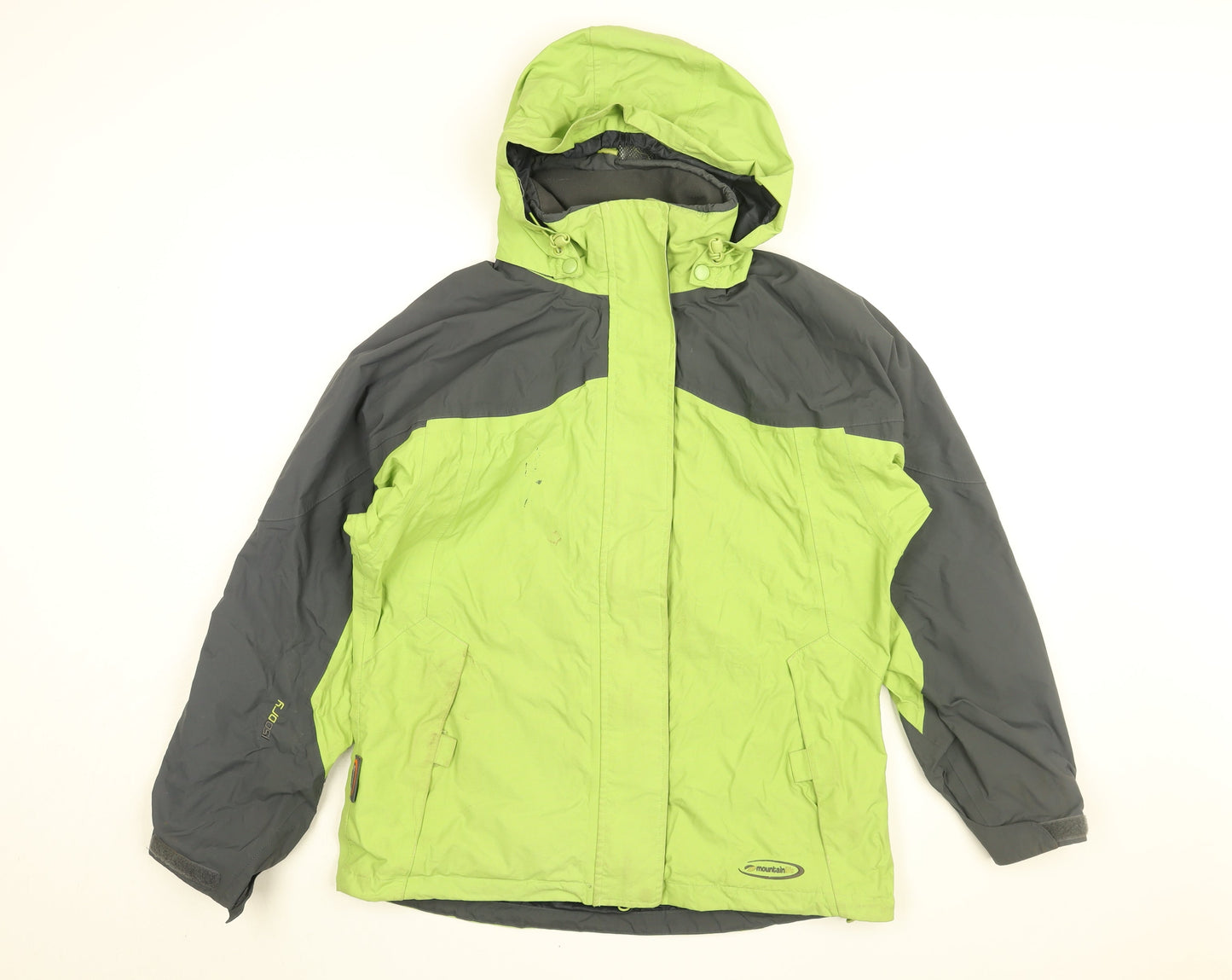 Mountain Life Womens Green Rain Coat Coat Size 12 Zip