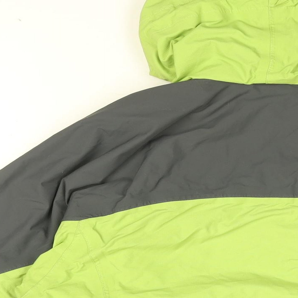 Mountain Life Womens Green Rain Coat Coat Size 12 Zip