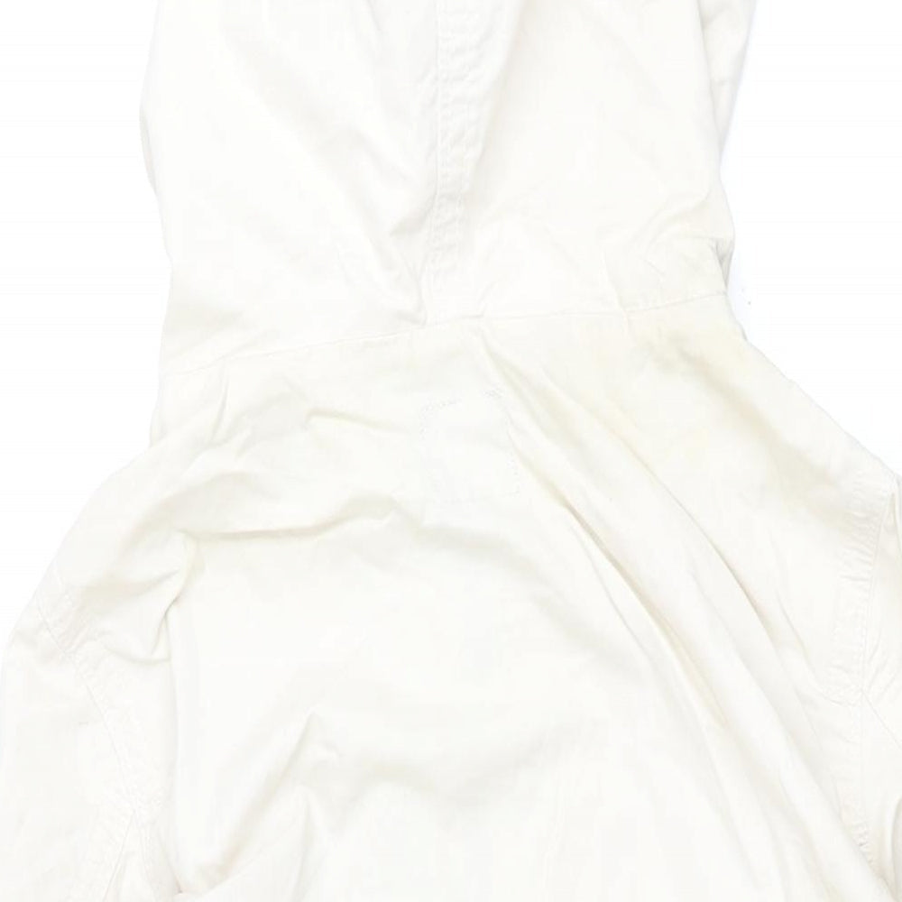 Gap Womens Beige Overcoat Coat Size S Zip