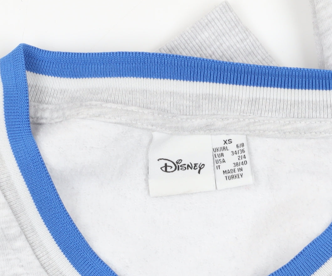 Disney Grey Stitch Pullover Sweatshirt XS
