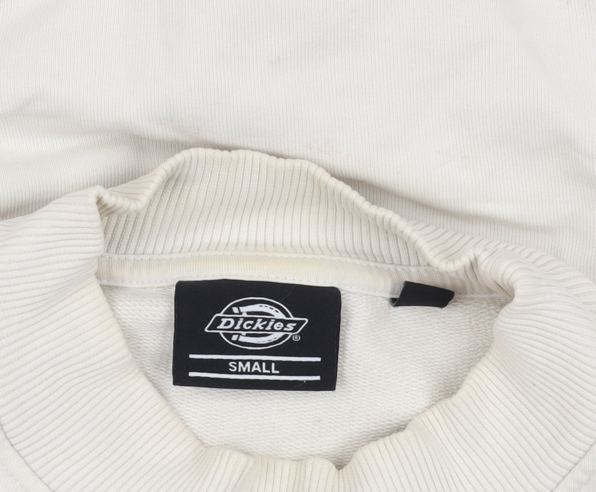 Dickies Ivory Crew Neck Sweatshirt, Size S, Unisex Adult