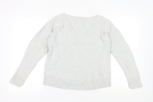 Gap Grey V-Neck Pullover Jumper, Size S