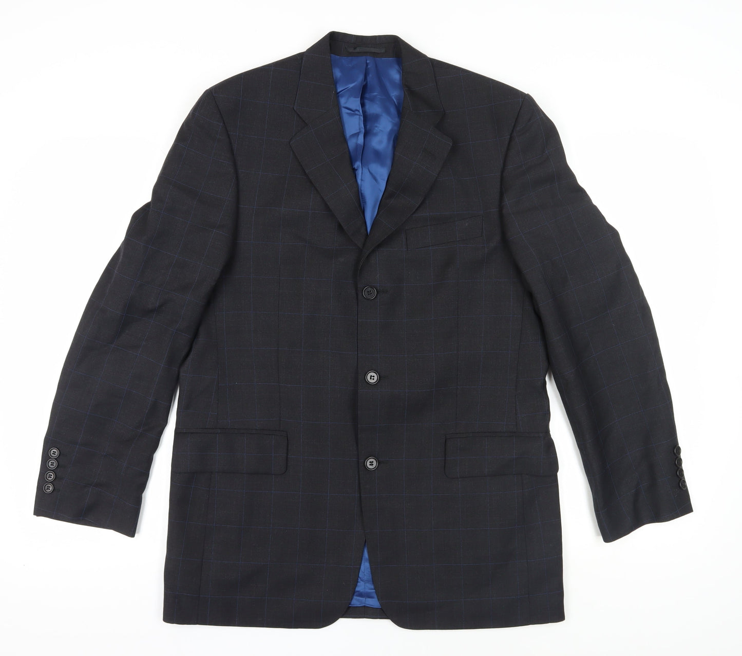 Magee Black Plaid Blazer, Size 39.5