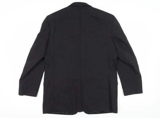 Pierre Cardin Black Wool Blazer, Size 40, Formal Men's Jacket