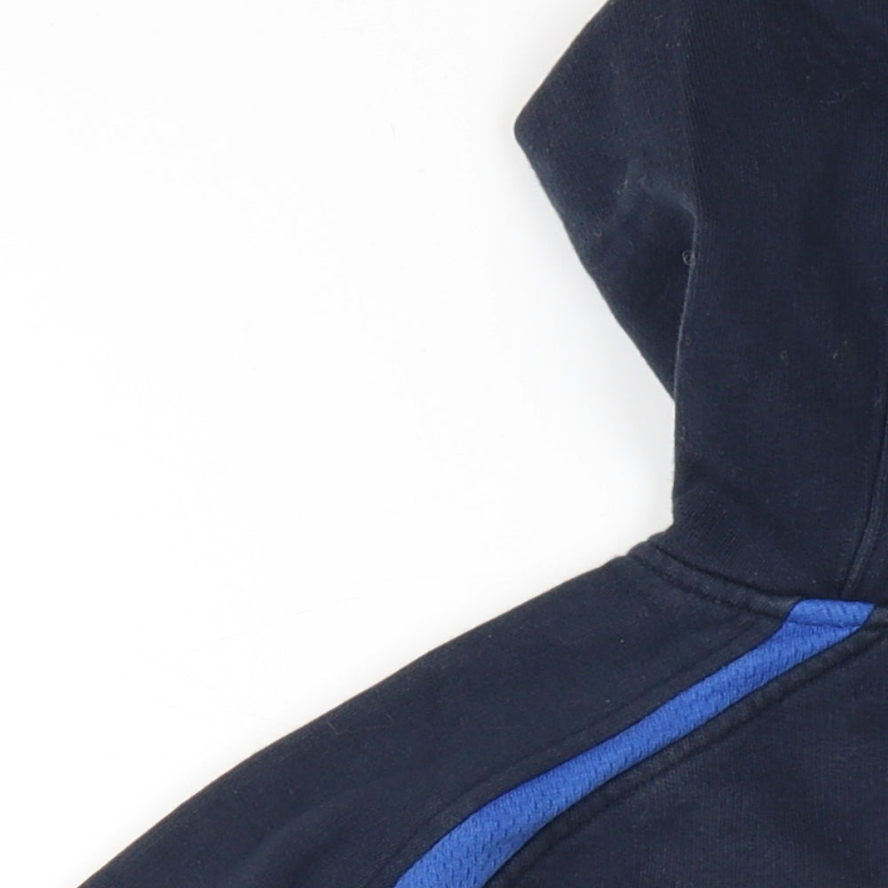 Leeds Rhinos Mens Blue Cotton Pullover Hoodie Size S