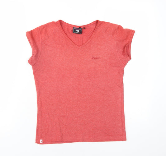 Womens UK Size 12 Diadora Red Patent Leather T-Shirt