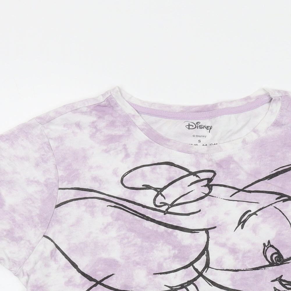 Disney Womens Purple Cotton Basic T-Shirt Size 10 Crew Neck - Dumbo