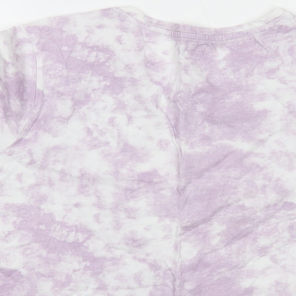 Disney Womens Purple Cotton Basic T-Shirt Size 10 Crew Neck - Dumbo