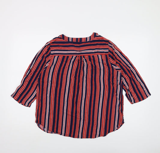 Womens UK Size XL VERO MODA Blue Viscose Blouse