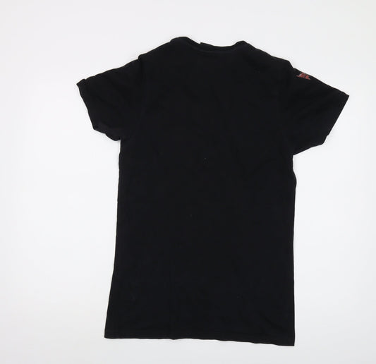 Sneaker Freak Mens Black Cotton T-Shirt Size M Crew Neck