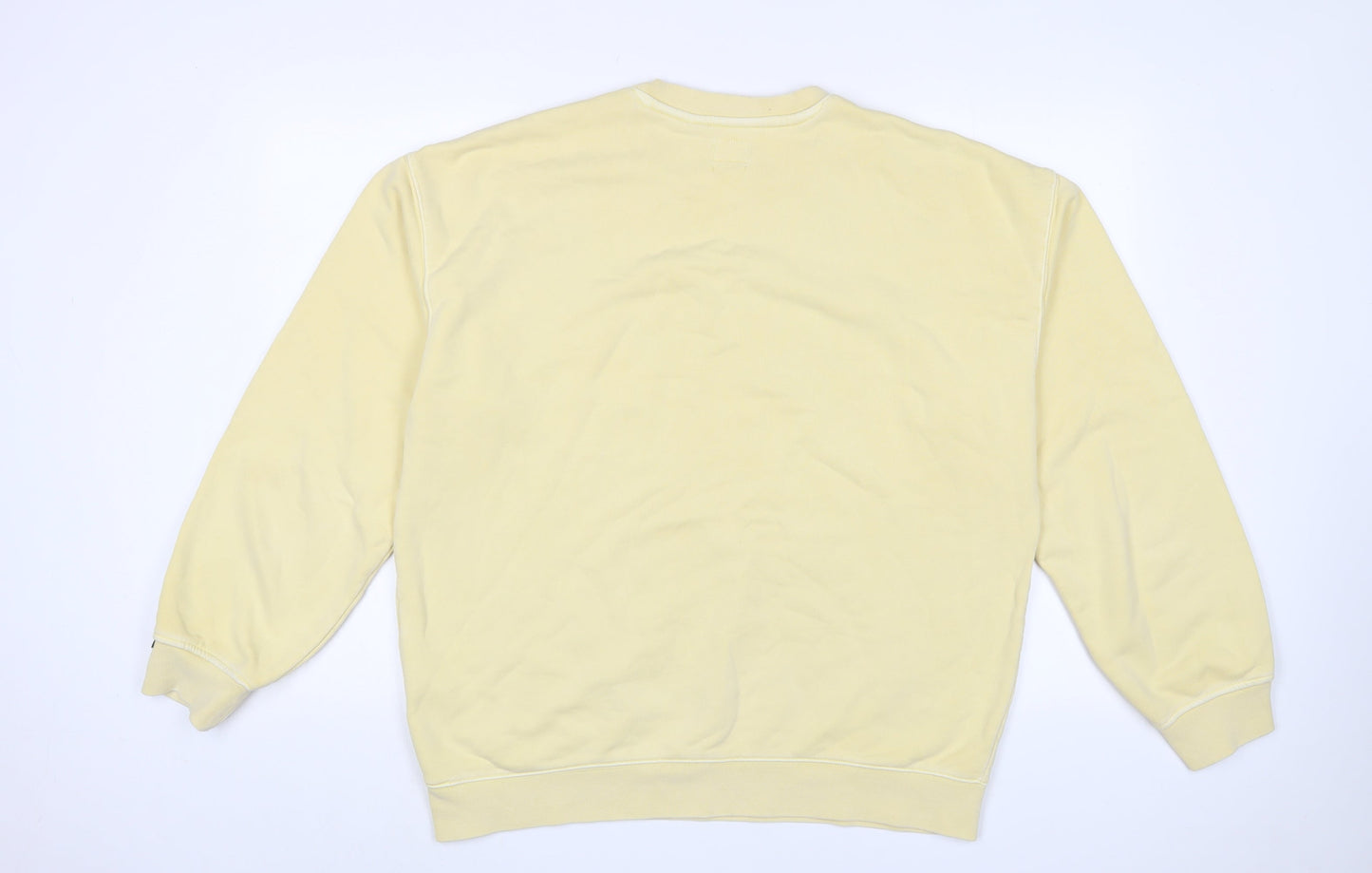 Levi's Mens Yellow Cotton Pullover Sweatshirt Size M - Logo, Embroidered