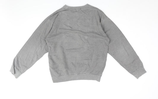 PRETTYLITTLETHING Womens Grey Cotton Pullover Sweatshirt Size S Pullover