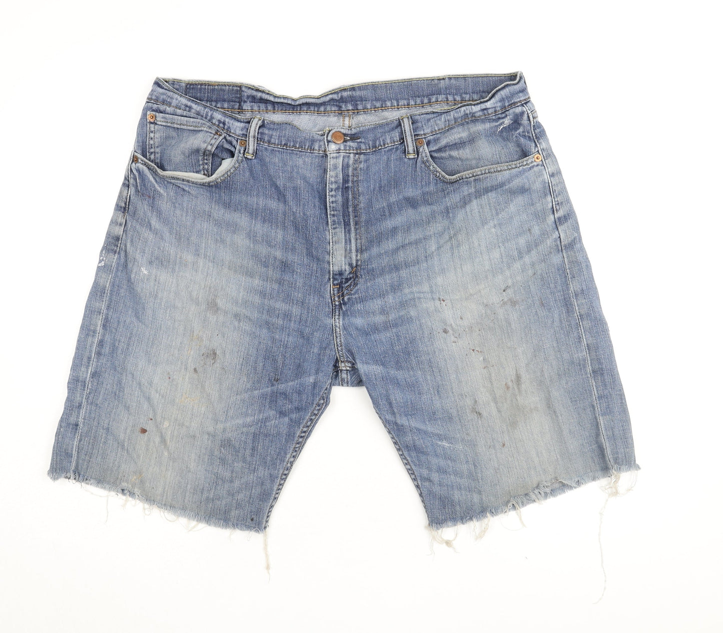 Levi's Mens Blue Cotton Bermuda Shorts Size 36 in L10 in Regular Zip