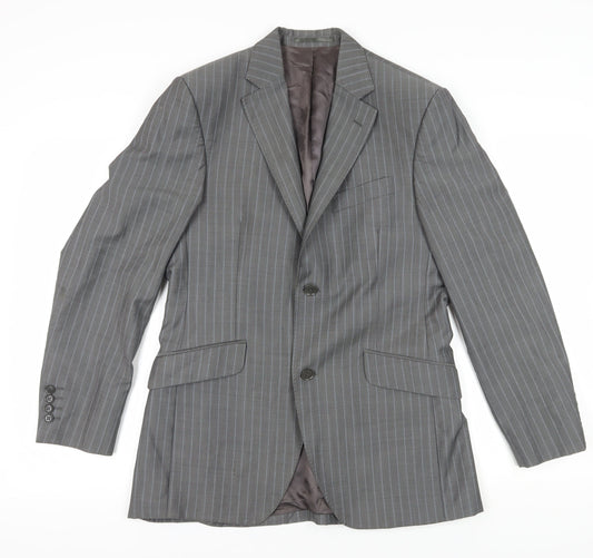 Austin Reed Men's Grey Wool Striped Suit Jacket 38R
