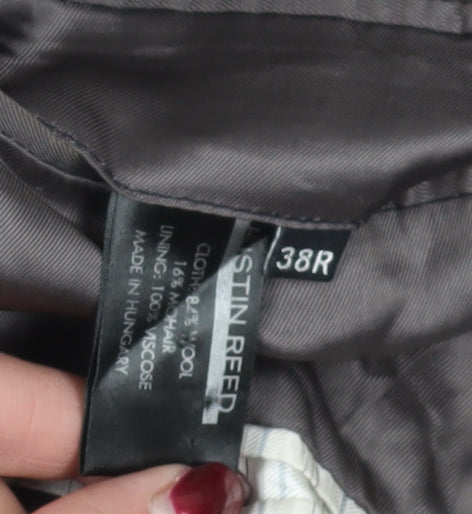 Austin Reed Men's Grey Wool Striped Suit Jacket 38R