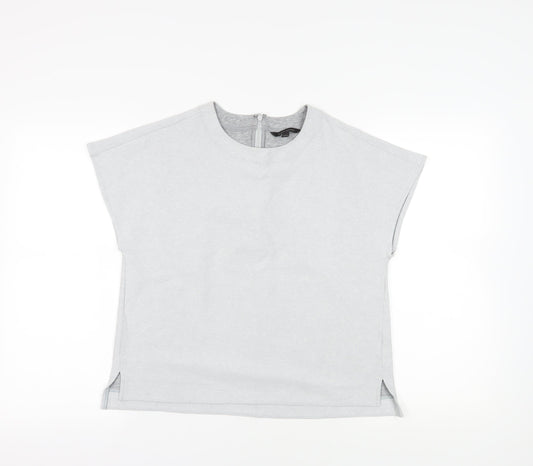 Womens UK Size L Banana Republic Grey Cotton Blend T-Shirt