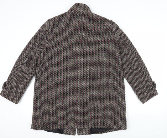Marks and Spencer Women's Multicoloured Tweed Coat Size 18