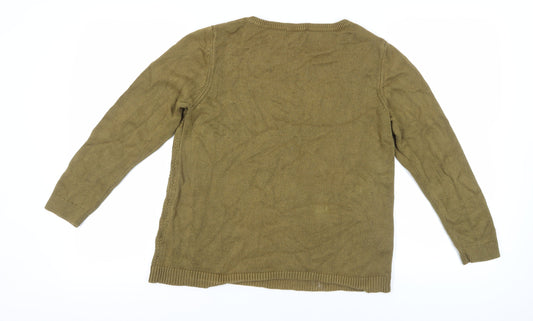 Laura Ashley Women's Green Crew Neck Pullover Jumper, Size 16