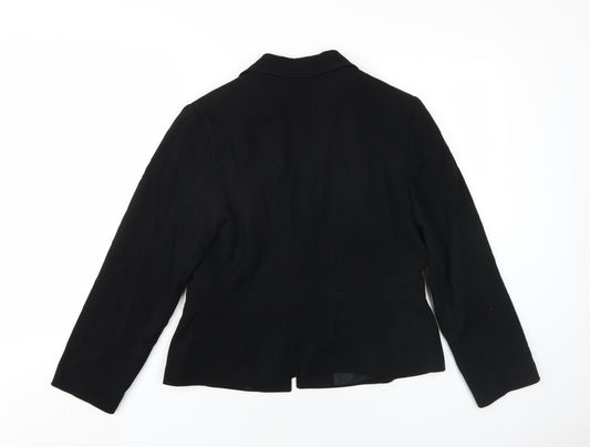 Gerard Darel Womens Black Wool Jacket Blazer Size 14