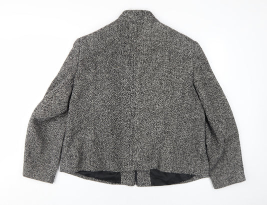 AMARANTO Womens Grey Jacket Coat Size 20 Zip