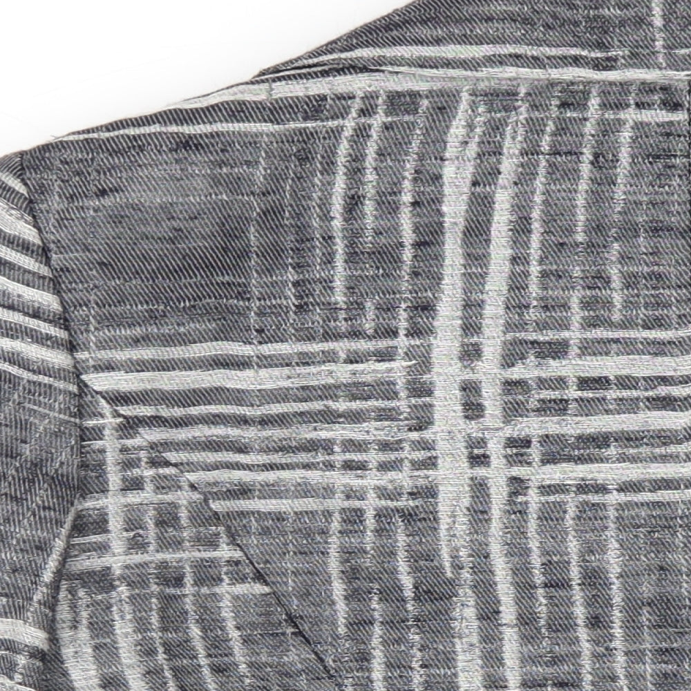 Minuet Womens Grey Plaid Jacket Size 10 Button
