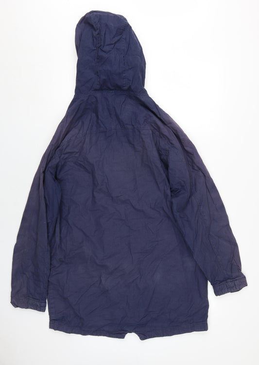 Jack Wills Womens Blue Jacket Coat Size 10 Zip