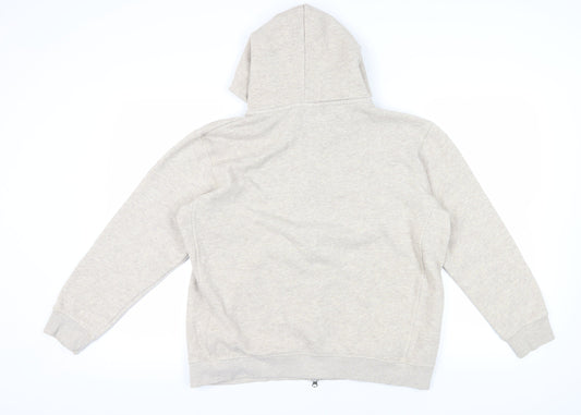 Zara Women's Beige Full Zip Hoodie Size 16