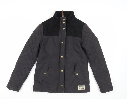 Jack Wills Women's Black Quilted Jacket, Size 6