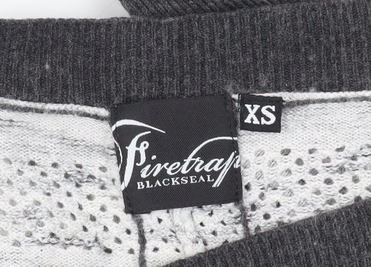 Firetrap Women's Grey Open-Knit Cardigan XS Casual