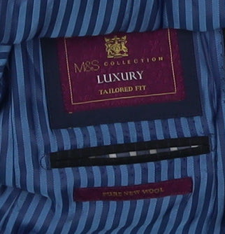 Marks and Spencer Men's Black Pinstripe Blazer, Size 38R
