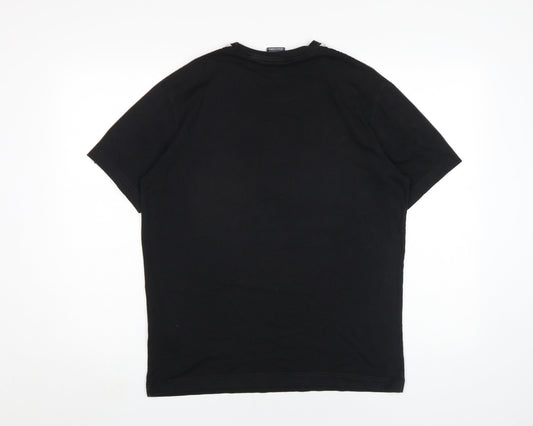 Champion Men's Black M Logo Crew Neck T-Shirt